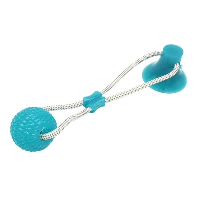 Multifunction Pet Molar Bite Toy Interactive fun Pet toy with suction cup dog push toy with TPR ball Pet Tooth Cleaning,Chewing