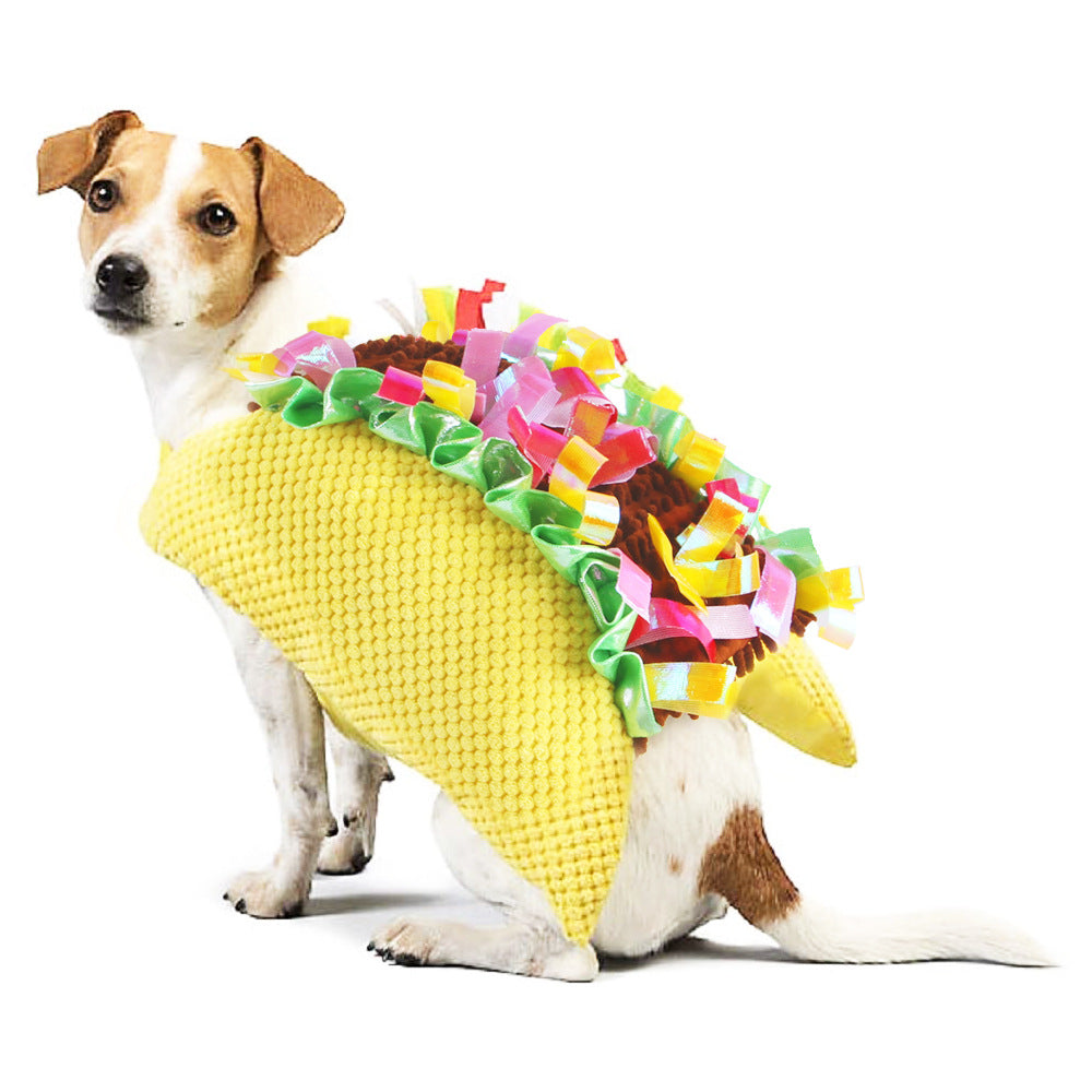 Pet Hamburger Costume Cat Teddy Corset Funny Dress Up Pet Supplies