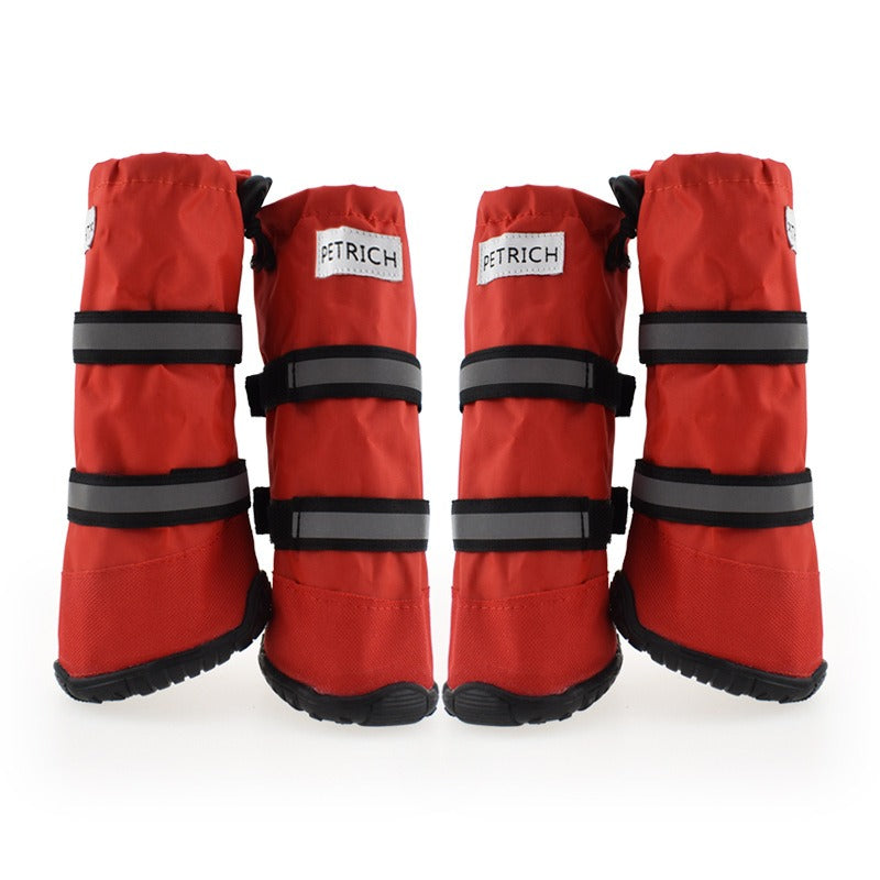 Pet Dog Boots Long Tube Dog Shoes Windproof Warm Winter Long Tube Snow Shoes