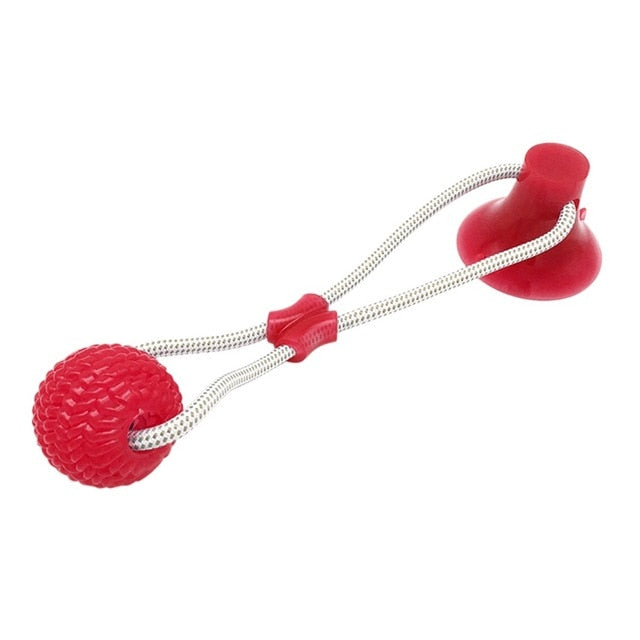 Multifunction Pet Molar Bite Toy Interactive fun Pet toy with suction cup dog push toy with TPR ball Pet Tooth Cleaning,Chewing