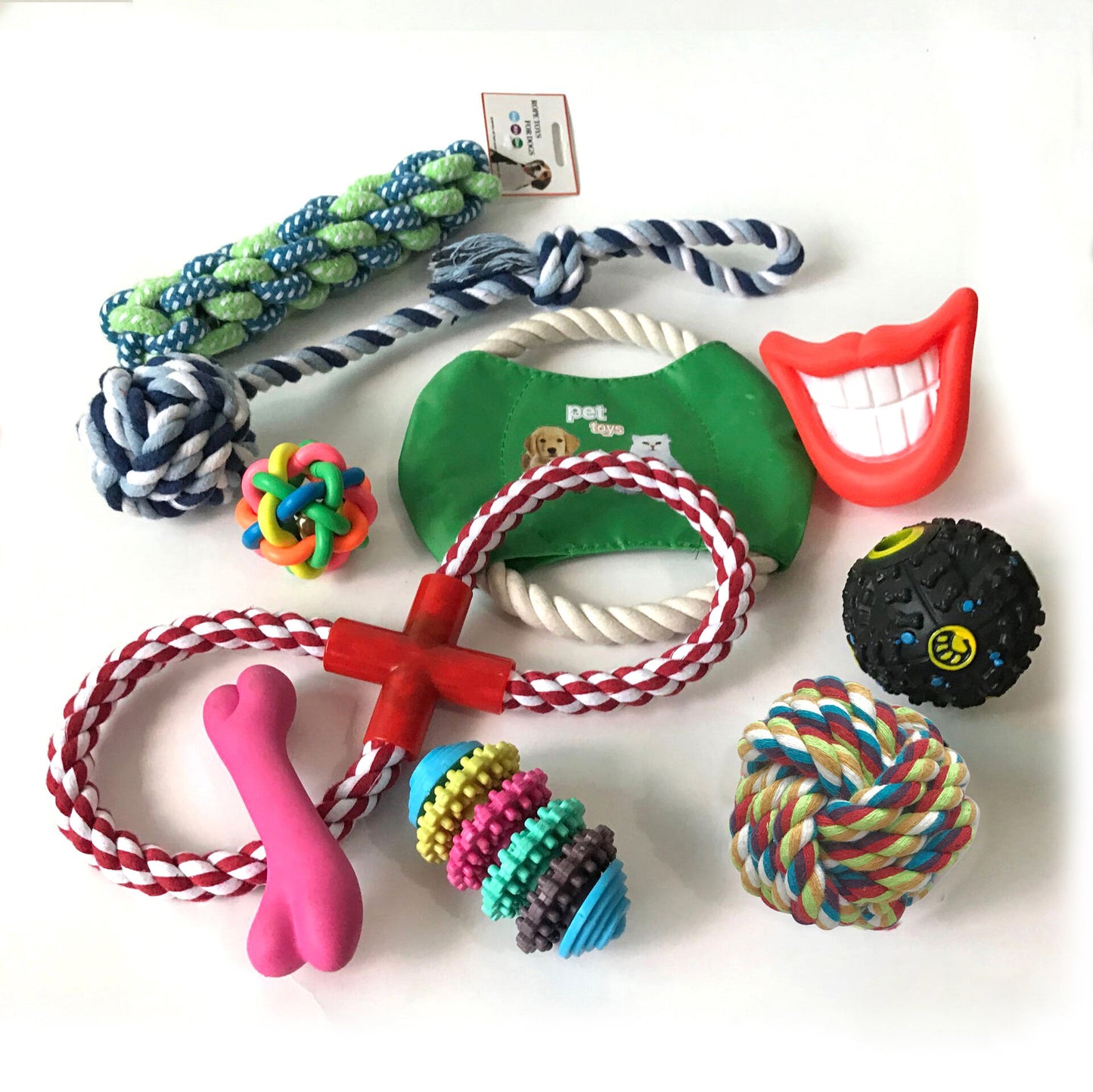 Combination Set Dog Toy Set Spot Cotton Rope Bite Toy Dog Tooth Grinding Toy