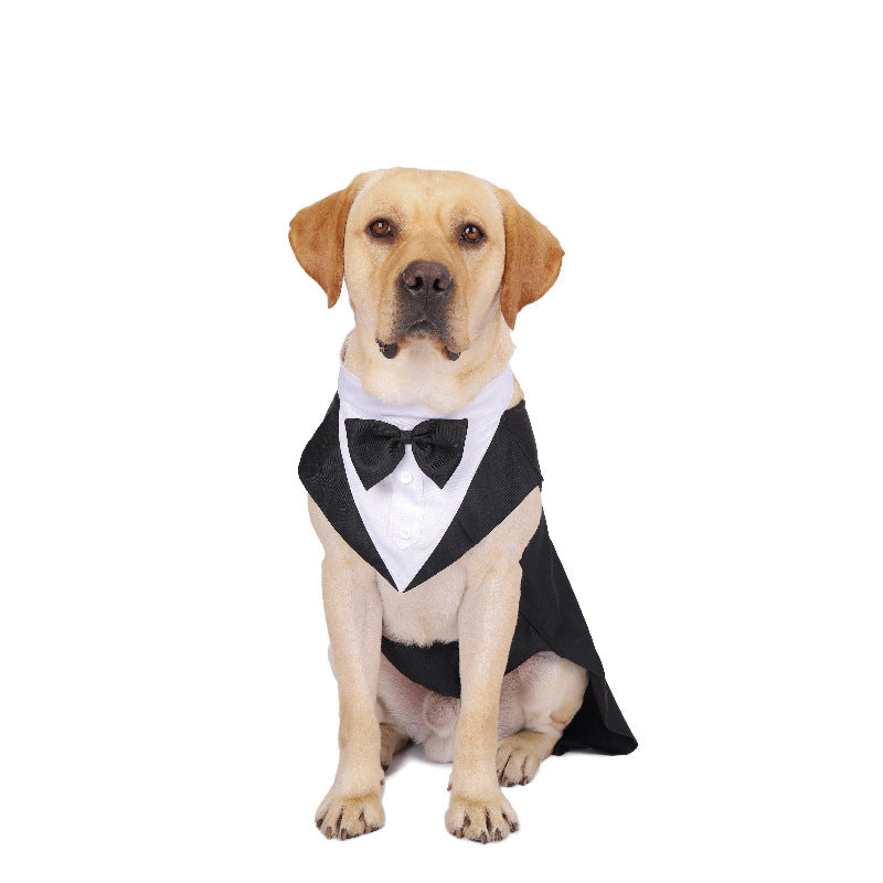 New Pet Wedding Suit Dress Large Dog Creative Bowtie Gentleman Dress Small Dog Pet Animal Clothing