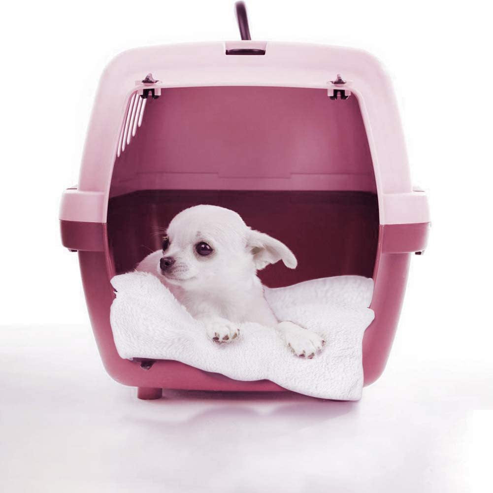 Dog Bed Pet Kennel Mat Self Heating Cat and Dog Mat Blanket Microwave Oven Heating Warm Lamb Plush Dog Kennel