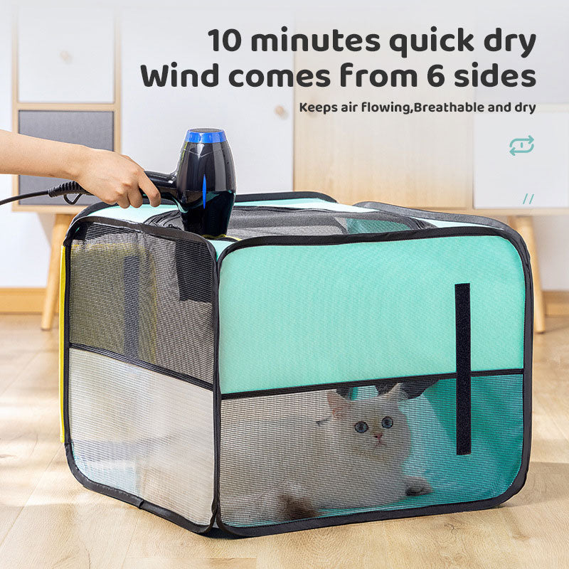 Cats And Dogs Bathing Home Blow Dry Hair Cage Pet Warm Drying Box Splash-Proof Hair Dryer Drying Bag