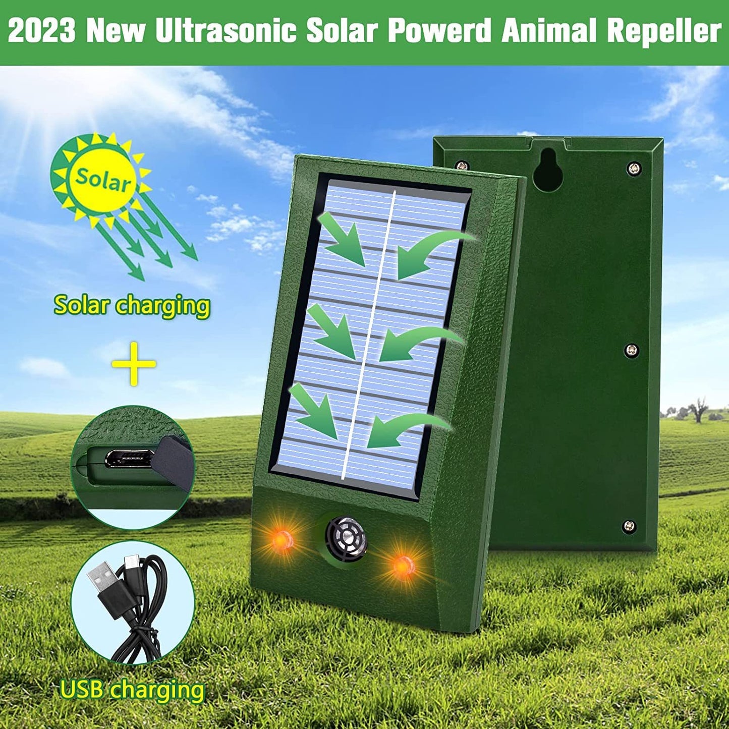 Ultrasonic mouse repeller Outdoor LED red and white flash bird repeller Ultrasonic dog repeller Cat repeller