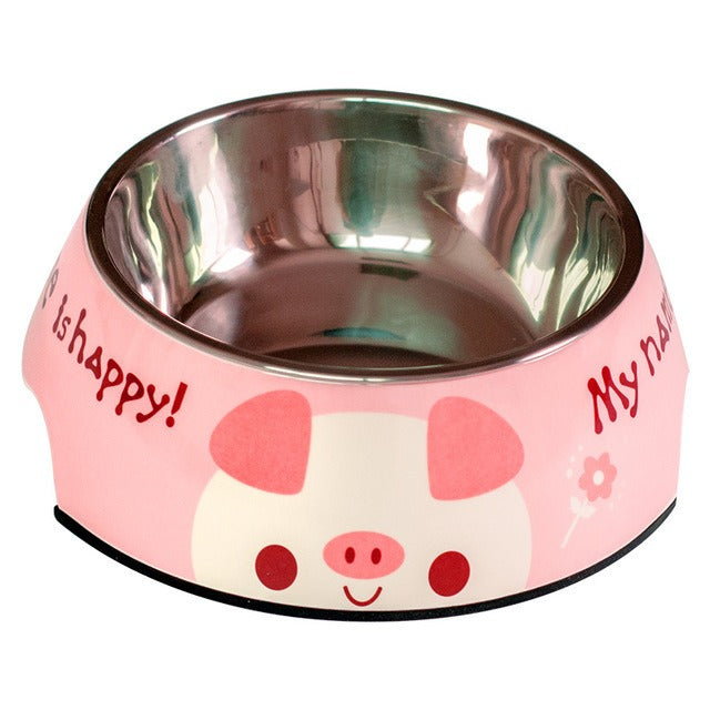 Dog Bowl Cat Food Bowl Stainless Steel Dual-Use Feeding And Drinking Bowl Removable Non-Slip Single Bowl Pet Bowl