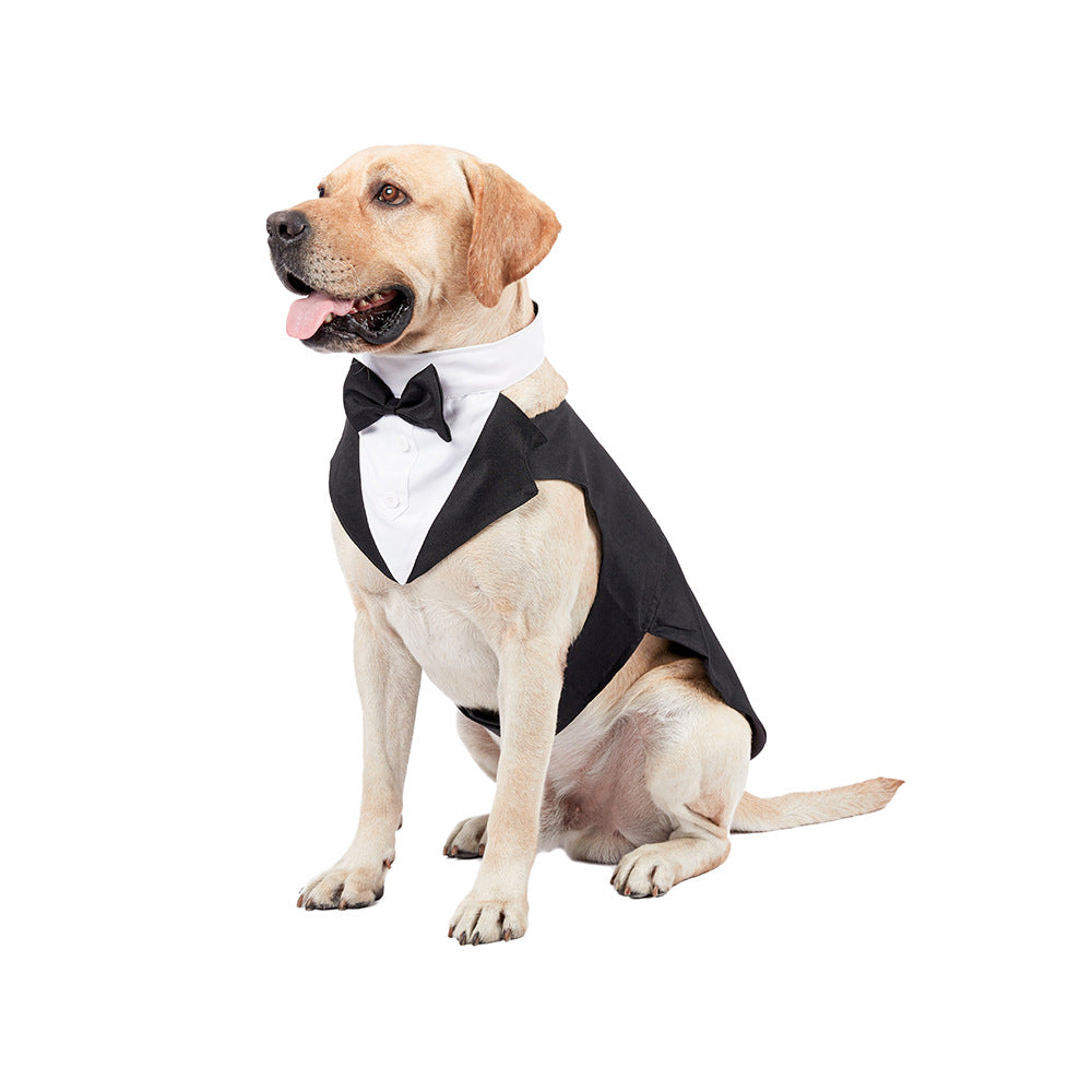 New Pet Wedding Suit Dress Large Dog Creative Bowtie Gentleman Dress Small Dog Pet Animal Clothing