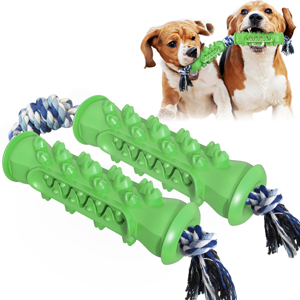 Pet Supplies Dog Toy Tooth Grinding Stick Bite Resistant Tooth Cleaning Bone Toothbrush Dog Bite Toy Belt Rope 2