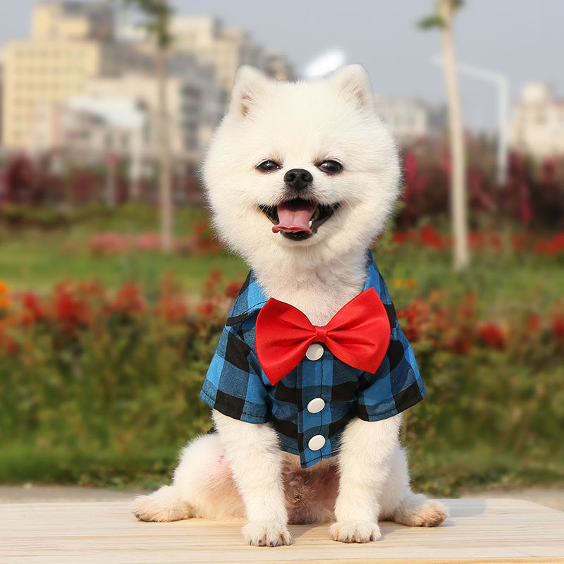 Spring Summer Autumn Dog Shirts Suits Wedding Dresses Teddy Bears Pets Cats Clothes Supplies