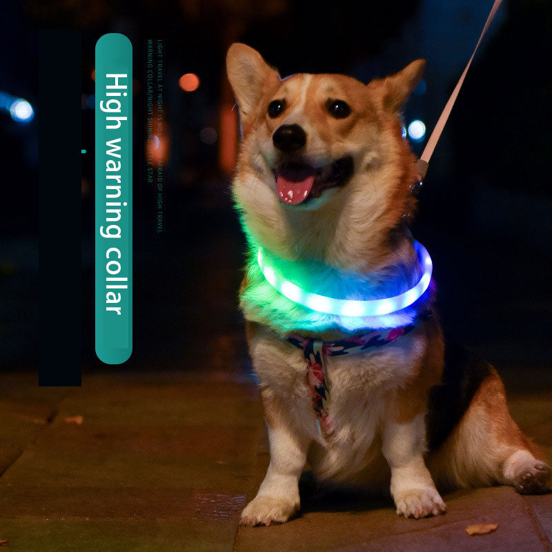 Pet Luminous Collar Pet Collar Usb Charging Diy Dog Luminous Collar Led Neck Collar Safe Dog Walking