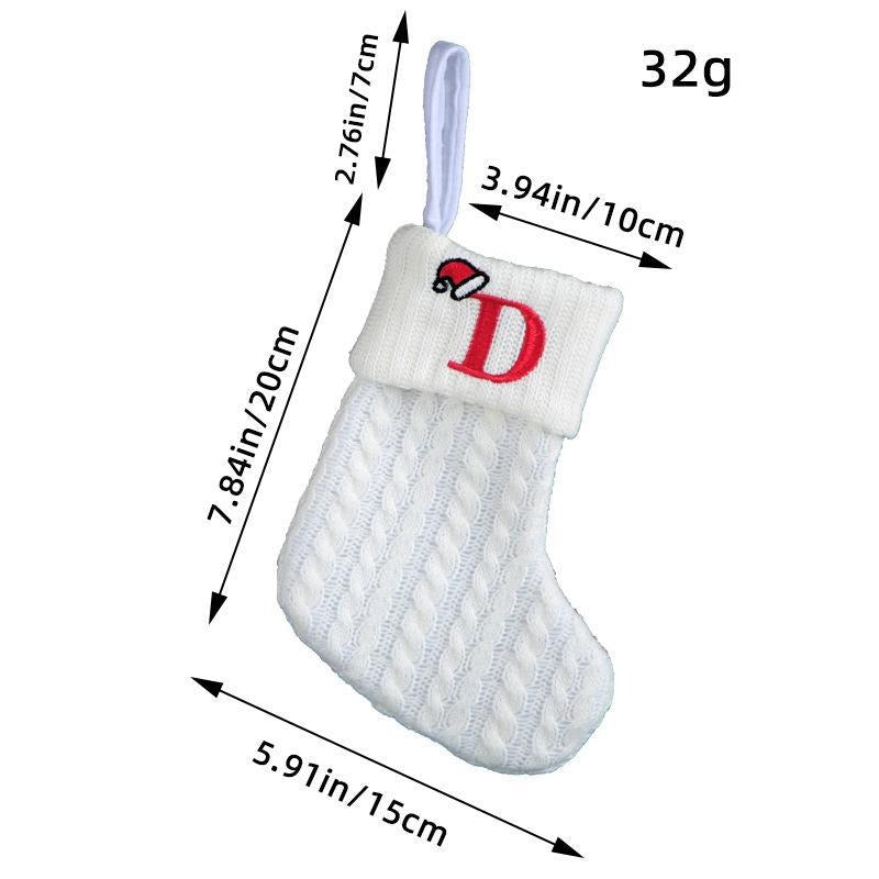 Simple letter Christmas socks Christmas socks warm men's and women's trendy socks window decorations