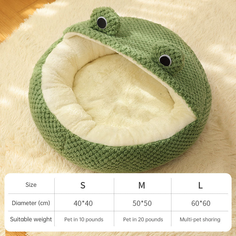 Pet Nest Small Frog Series Cat Nest Warm Dog Nest Autumn and Winter House Nest