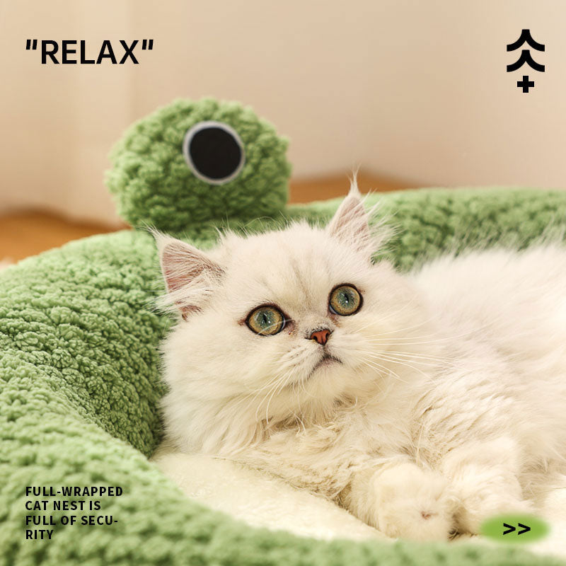 Pet Nest Small Frog Series Cat Nest Warm Dog Nest Autumn and Winter House Nest