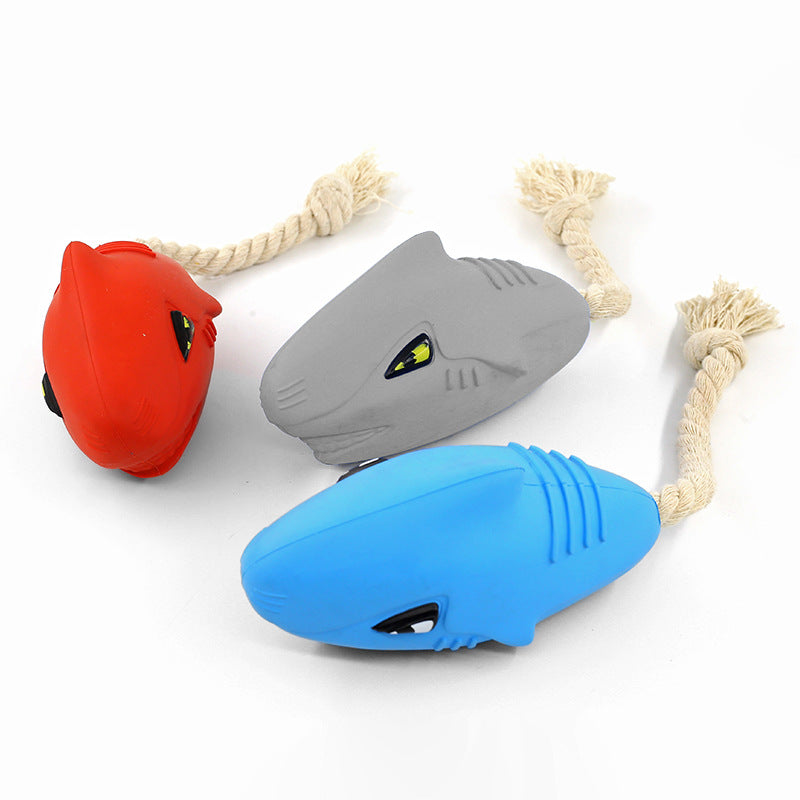 Pet Supplies Dog Biting Rope Molars Bite Resistant Toys Rubber Shark Sounding Dog Toys