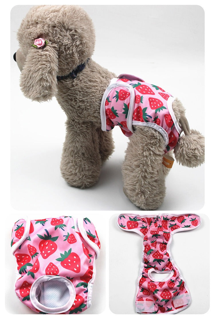 Pet Physiological Pants Cartoon Animal Print Anti Harassment Menstrual Diaper Dog Diapers