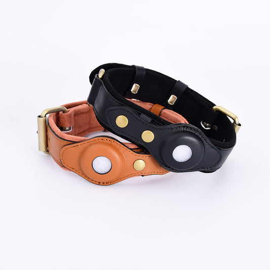 Apple Airtag Dog Collar | Airtag Pet Leather Collar | Pet Maze