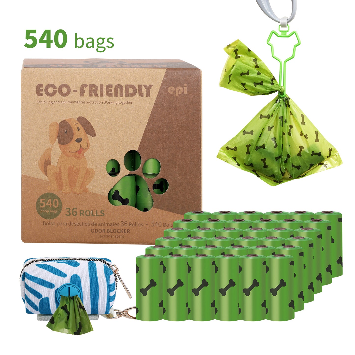 EPI Degradable Poop Bag Dog Goes Out To Pick Up Poop Bag Dispenser Boxed Poop Bag Pet Garbage Bag