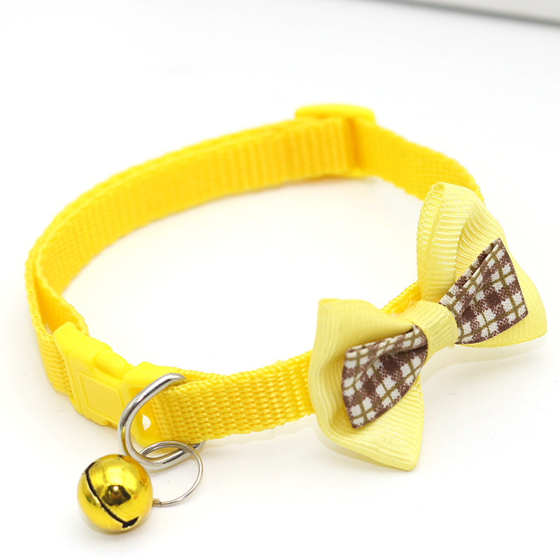 New Pet Lattice Bow Collar For Cats And Dogs