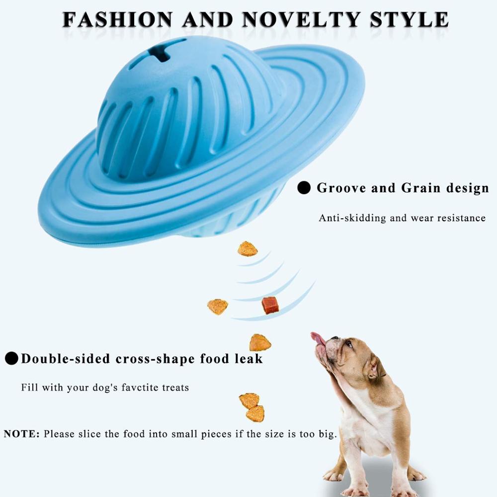 New Dog Toy Ball Pet Supplies Tooth Grinding Toy Natural Rubber Frisbee Cat and Dog Toy Food Leakage Device