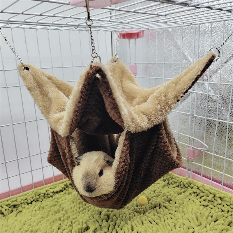 Honeyglider Double Layer Velvet Hammock Guinea Pig Chipmunk Squirrel Autumn And Winter Warm Hamster Hammock