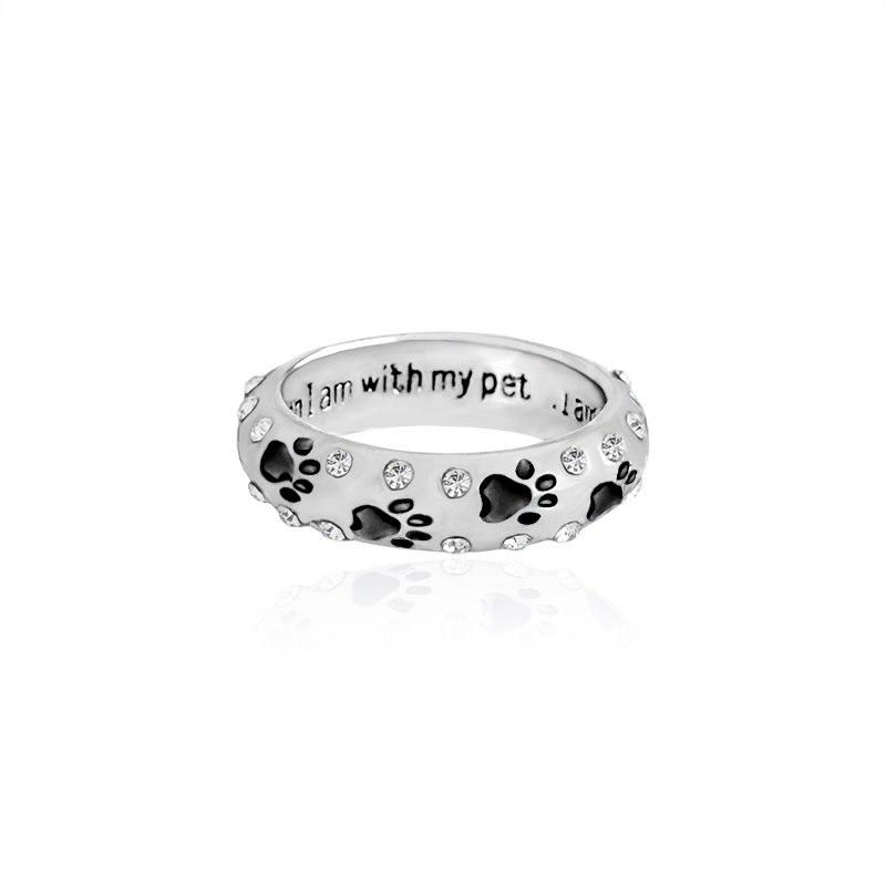 Pet Dog paw Simple Jewelry Ring