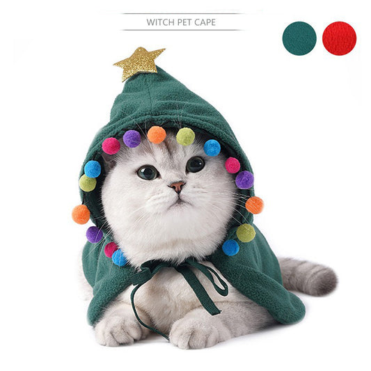 Christmas Pet Party Dressing Cloak Dress Creativity l Hoodie Cat Transform Cloak Dog Cloak