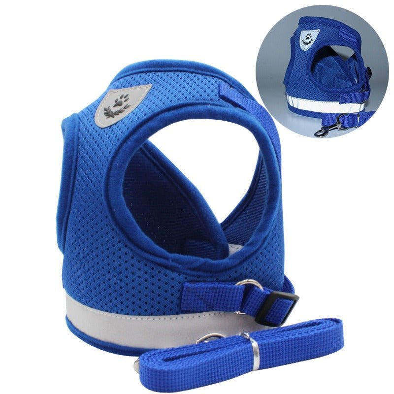 The New Pet Chest Strap Undershirt Dog Leash Reflective Breathable Dog Rope Pet Supplies