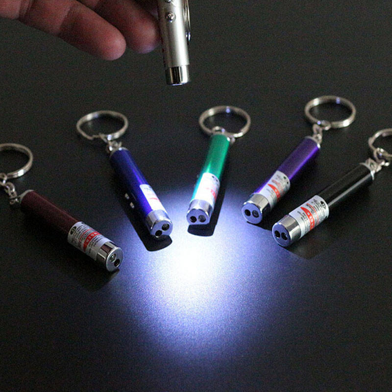 Mini Aluminum Alloy Laser Cat Wand White LED Lighting Infrared Small Flashlight Pet Products Laser Pen