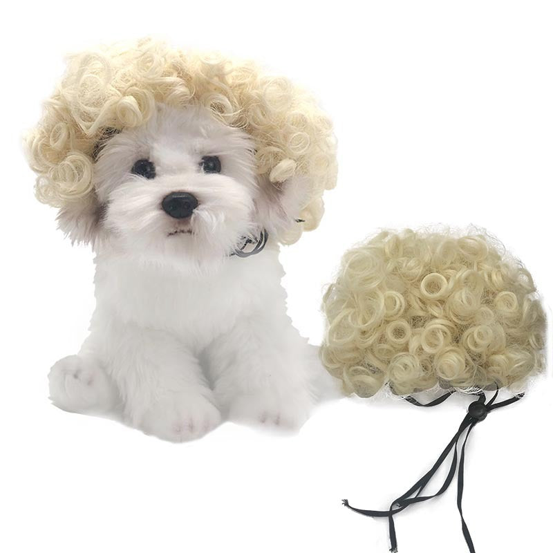 Pet Wig Set Dog Wig Cospaly Props Pet Headwear Dog Headwear Changing Suit