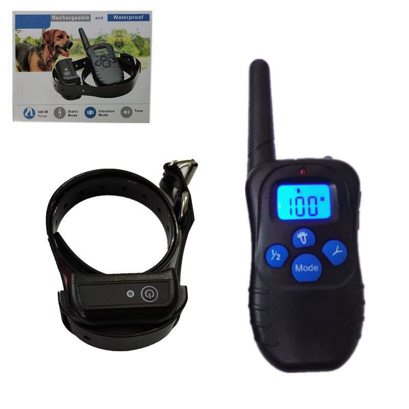 Pet Training Collar Anti Barking Device Waterproof Rechargeable Electric Shock Dog Training Collar With Remote Control