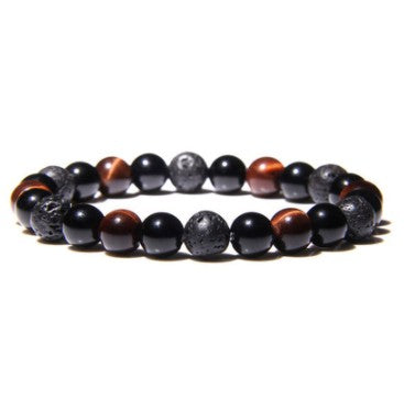 Tiger Eye Bracelet Obsidian Hematite Gemstone Bead Bracelet（FD04998 FD04999  FD0500  FD0501  FD0502）