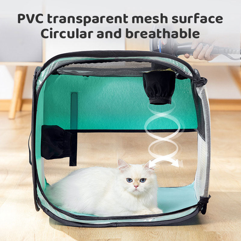 Cats And Dogs Bathing Home Blow Dry Hair Cage Pet Warm Drying Box Splash-Proof Hair Dryer Drying Bag