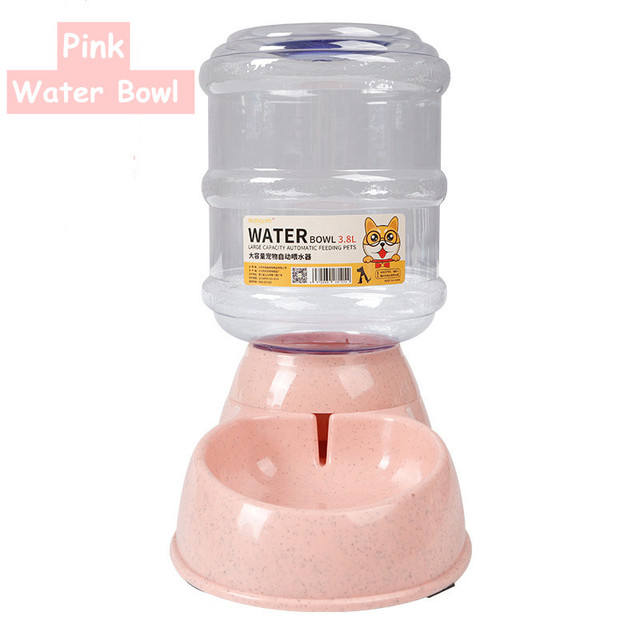 Upgrade Wheat Straw Large Capacity 3.8L Pet Feeder Automatic Water Feeding Dog Basin Pet Bowl