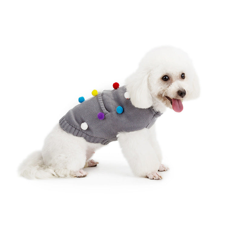 Spring And Autumn New High Quality Pet Starling Bullfighting Clothes Pocket Ball Sweater Pet Puppy Clothes