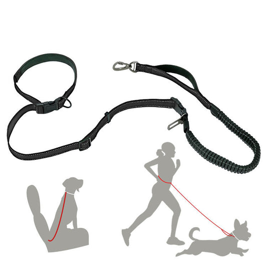 Outdoor Pet Supplies Traction Rope Function Dog Leash 6 In 1 Hands-Free Reflective Explosion-Proof Rushing Walk Dog Running Leash