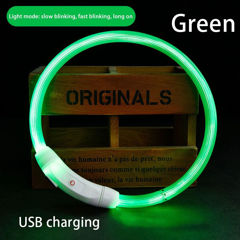 Pet Luminous Collar Pet Collar Usb Charging Diy Dog Luminous Collar Led Neck Collar Safe Dog Walking