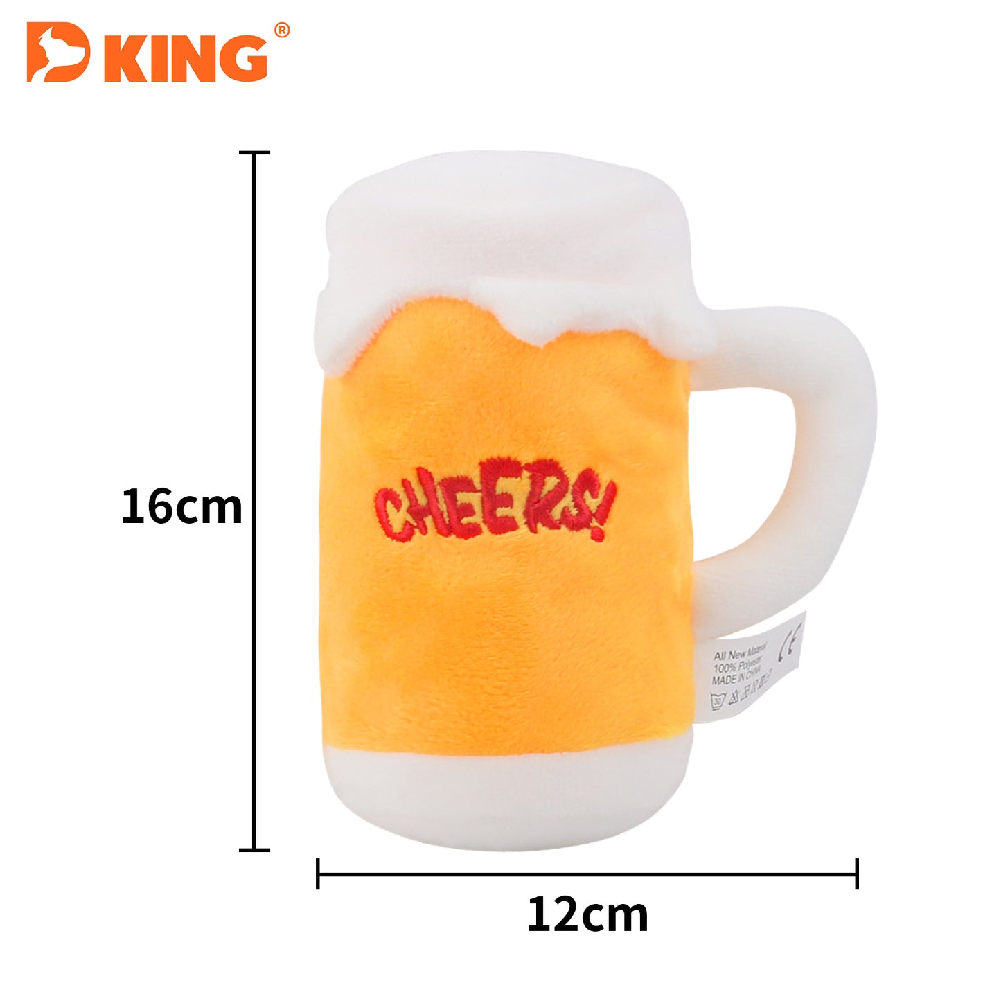 New Squeaking Dog Toy Creative Plush Pet Toy Beer Bottle Beer Cup