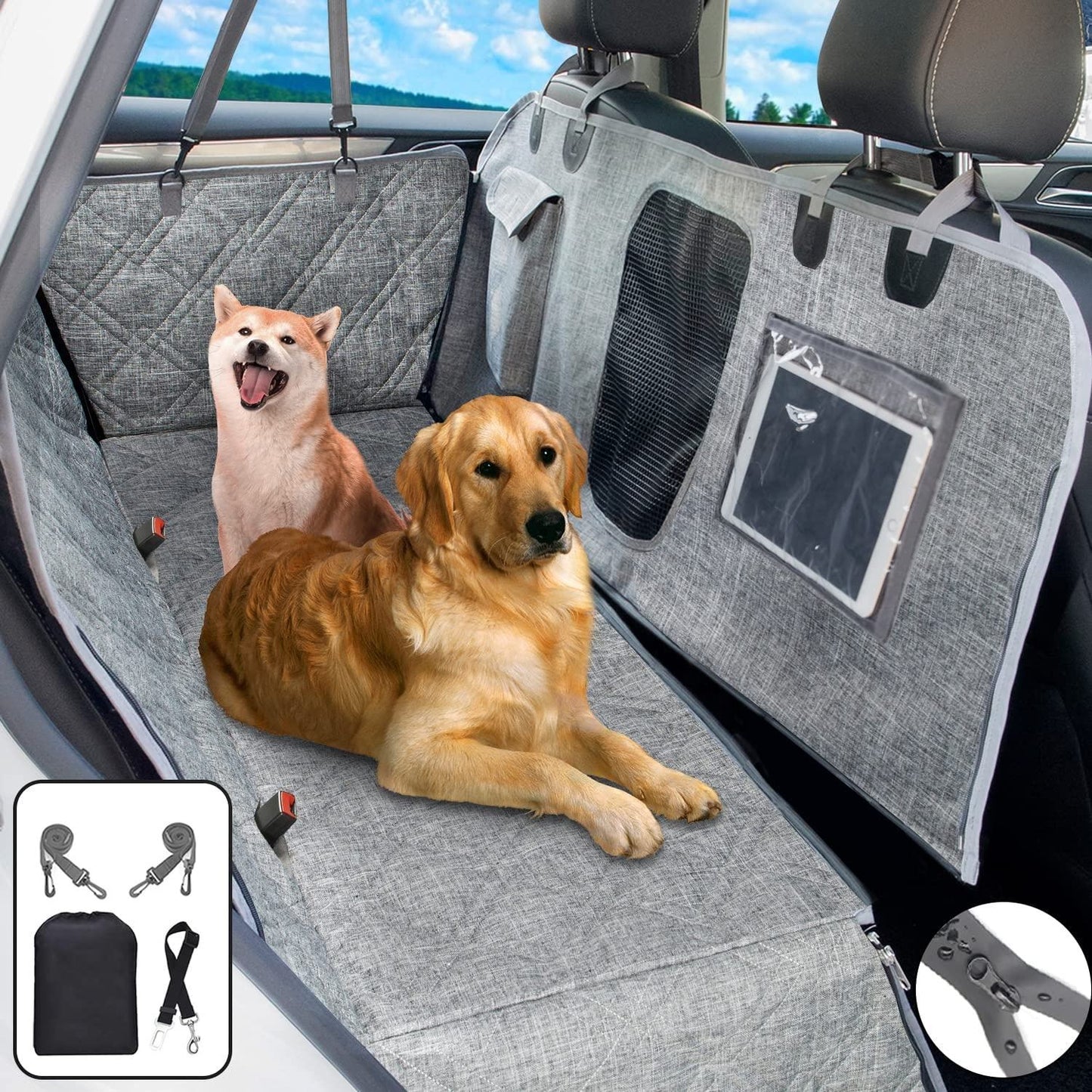 Detachable Waterproof Car Pet Pad Rear Thickened Dog Car Pad Non-Slip Car Pet Seat Pad