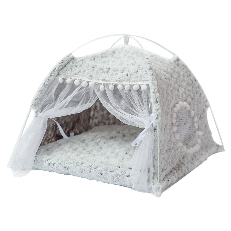 Cat Nest Summer Cat Tent Cat House Semi enclosed Pet Bed Four Seasons Dog Nest Villa Bed Supplies