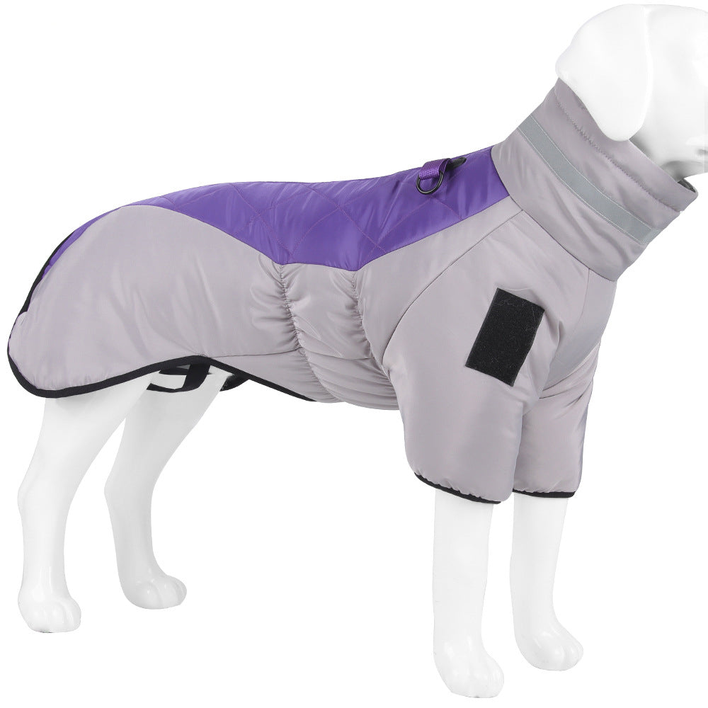 Pet Clothes Autumn And Winter Thickened Large Dog Clothes Reflective Warm Pet Cotton Padded Clothes Pet Clothes