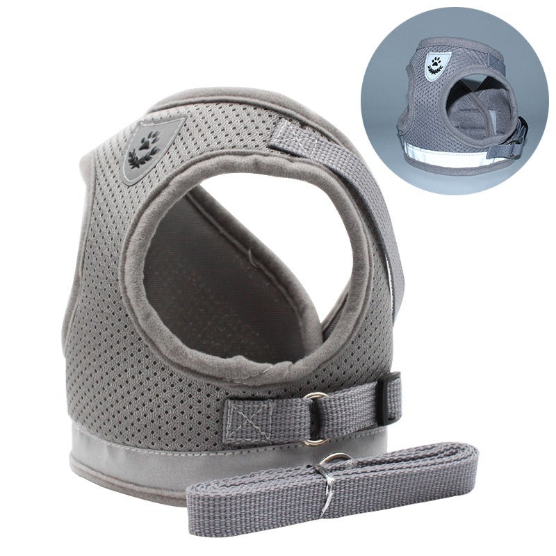 The New Pet Chest Strap Undershirt Dog Leash Reflective Breathable Dog Rope Pet Supplies