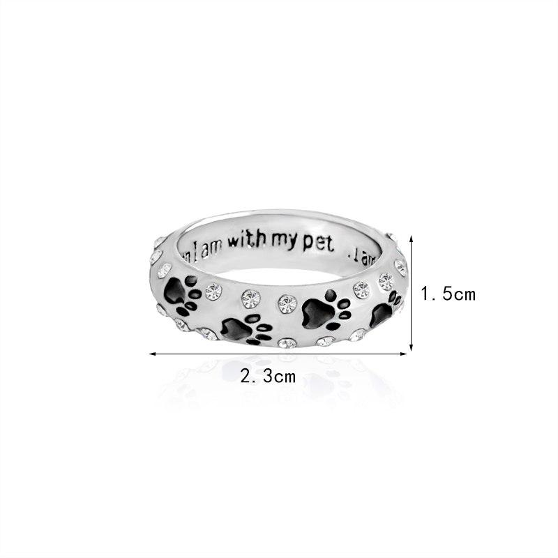 Pet Dog paw Simple Jewelry Ring