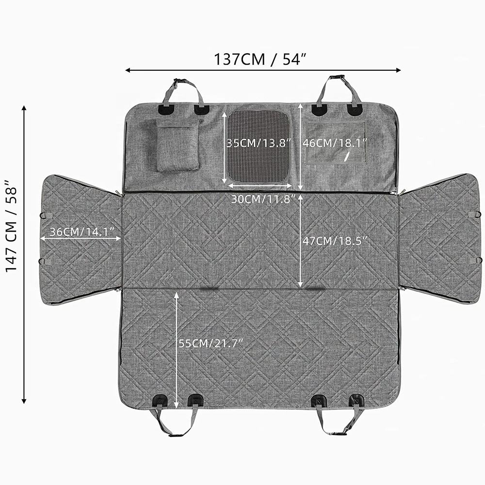 Detachable Waterproof Car Pet Pad Rear Thickened Dog Car Pad Non-Slip Car Pet Seat Pad