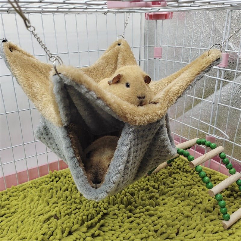 Honeyglider Double Layer Velvet Hammock Guinea Pig Chipmunk Squirrel Autumn And Winter Warm Hamster Hammock