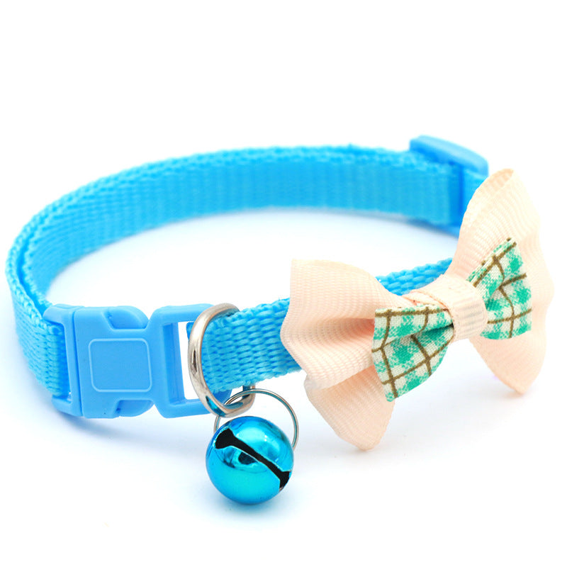 New Pet Lattice Bow Collar For Cats And Dogs