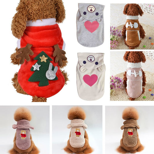 Winter Pet Dog Clothes for Dog Coat Hoodie Warm Dogs Pets Clothing for Small Medium Dogs Puppy Christmas Pet Clothing