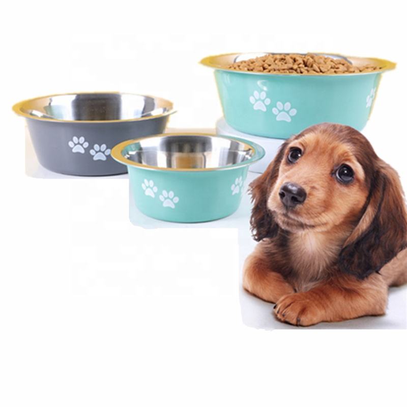 Non-slip Dog Bowls For Small Medium Large Dog Feeder Bowls And Drinkers Stainless Steel Pet Feeders Pets Dogs Accessories