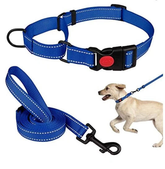 Collar Pet Supplies Nylon Collar Adjustable Traction Rope Reflective Collar Set Dog Leash