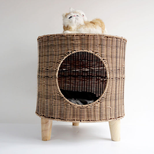 Woven Cat Bed | Wicker Cat Bed | Pet Maze