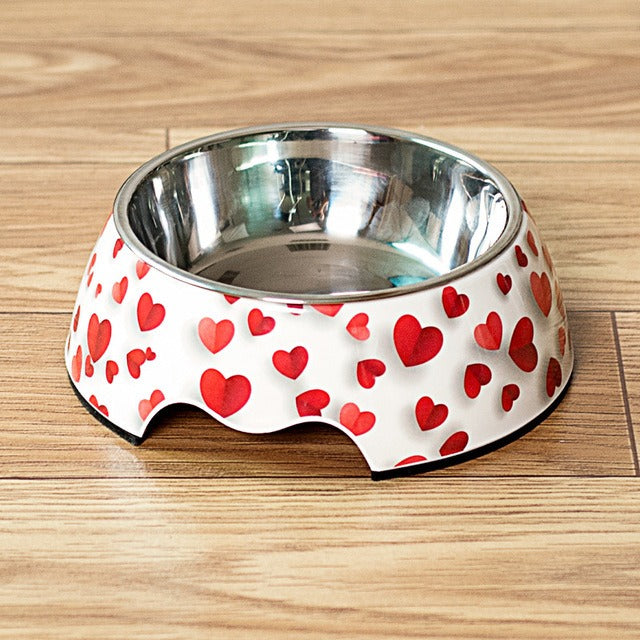 Dog Bowl Cat Food Bowl Stainless Steel Dual-Use Feeding And Drinking Bowl Removable Non-Slip Single Bowl Pet Bowl